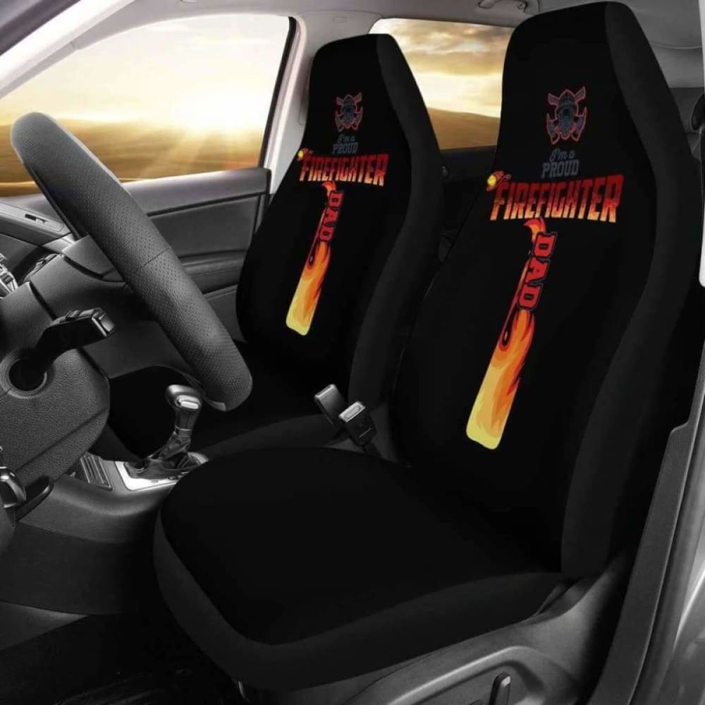 Firefighter Dad Christian Cross Car Seat Covers 160905