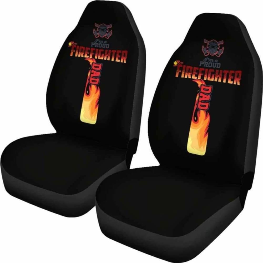 Firefighter Dad Christian Cross Car Seat Covers 160905