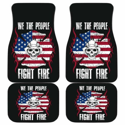 Firefighter Fight Fire Front And Back Car Mats Set Of 4 101211