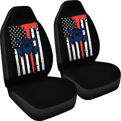 Firefighter Fire and Rescue Courage Honor Thin Red Line Car Seat Covers 211507 - YourCarButBetter
