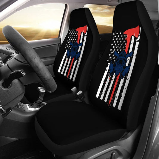 Firefighter Fire and Rescue Courage Honor Thin Red Line Car Seat Covers 211507 - YourCarButBetter