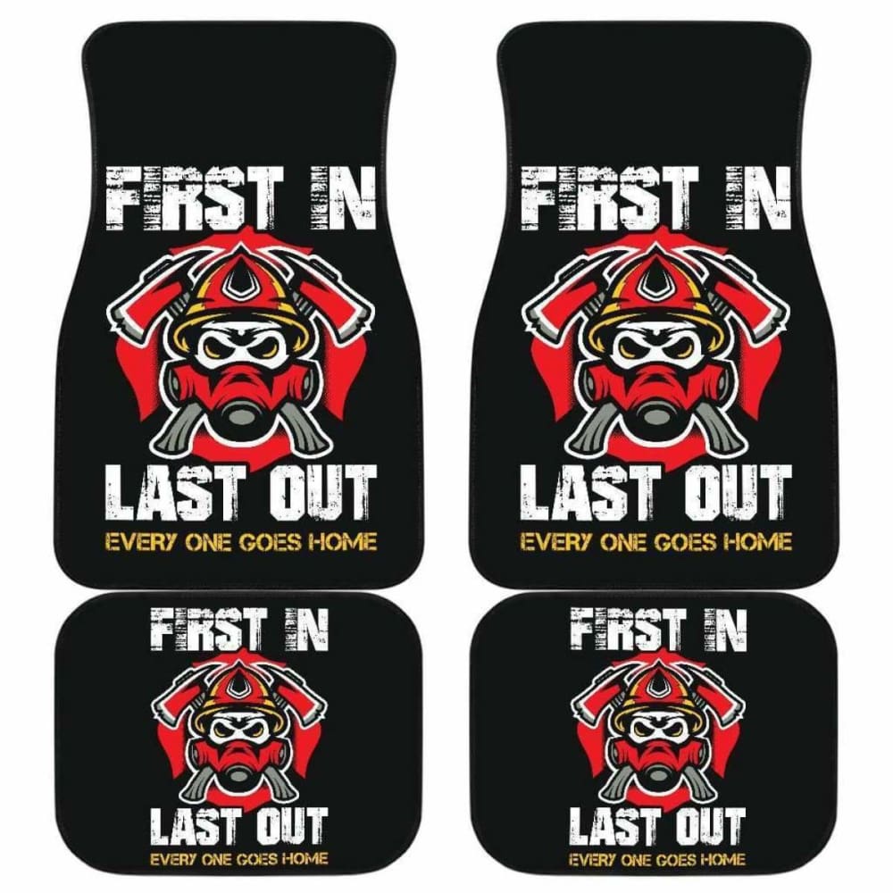Firefighter First In Last Out Car Mats Set Of 4 101211