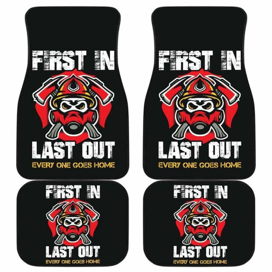 Firefighter First In Last Out Car Mats Set Of 4 101211