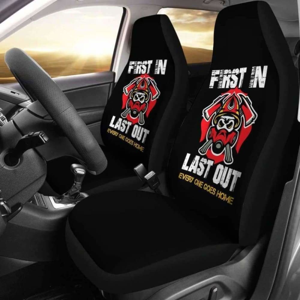 Firefighter First In Last Out Car Seat Covers 101211