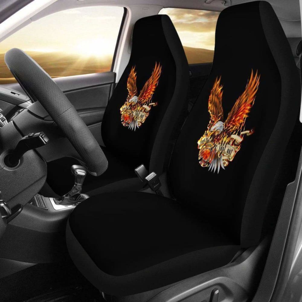 Firefighter First In Last Out Eagle Design Seat Covers 101211