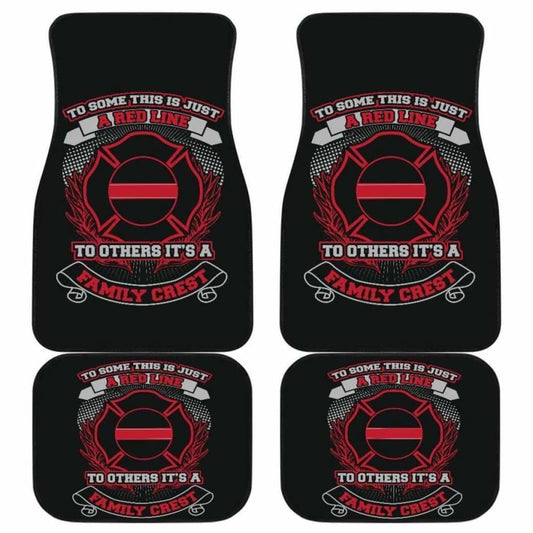 Firefighter Front And Back Car Mats Set Of 4 101211