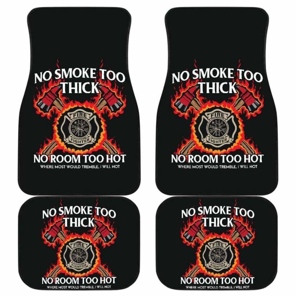 Firefighter Front And Back Car Mats Set Of 4 101211