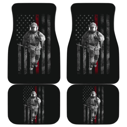 Firefighter Hero American Flag Style Car Floor Mats 211507 - YourCarButBetter