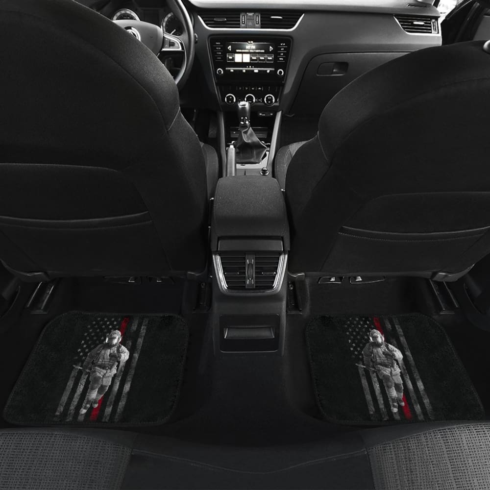 Firefighter Hero American Flag Style Car Floor Mats 211507 - YourCarButBetter