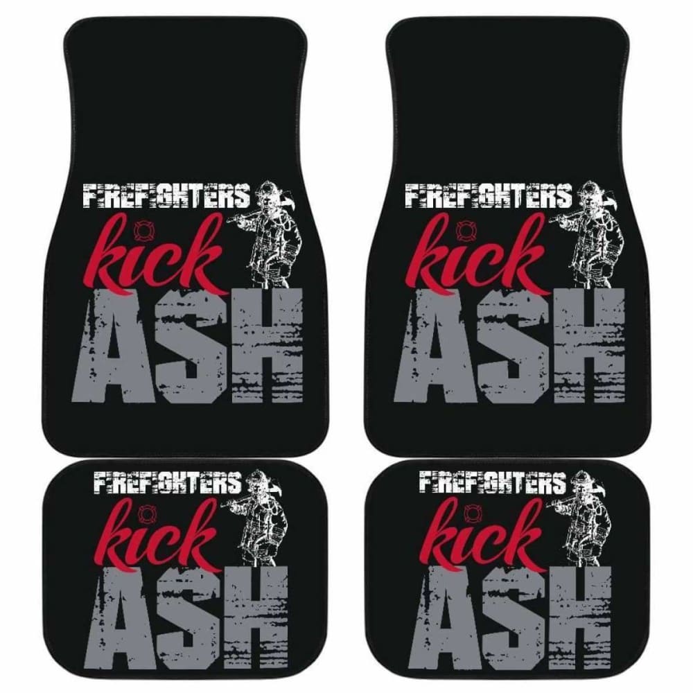 Firefighter Kick Ash Front And Back Car Mats Set Of 4 101211