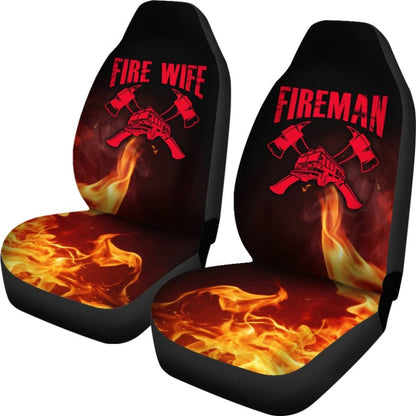 Fireman Fire Wife Car Seat Covers 101819 - YourCarButBetter