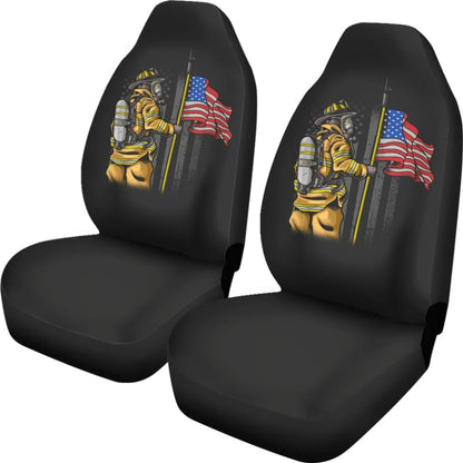 First Responders Firefighter Patriotic Car Seat Covers 212304 - YourCarButBetter