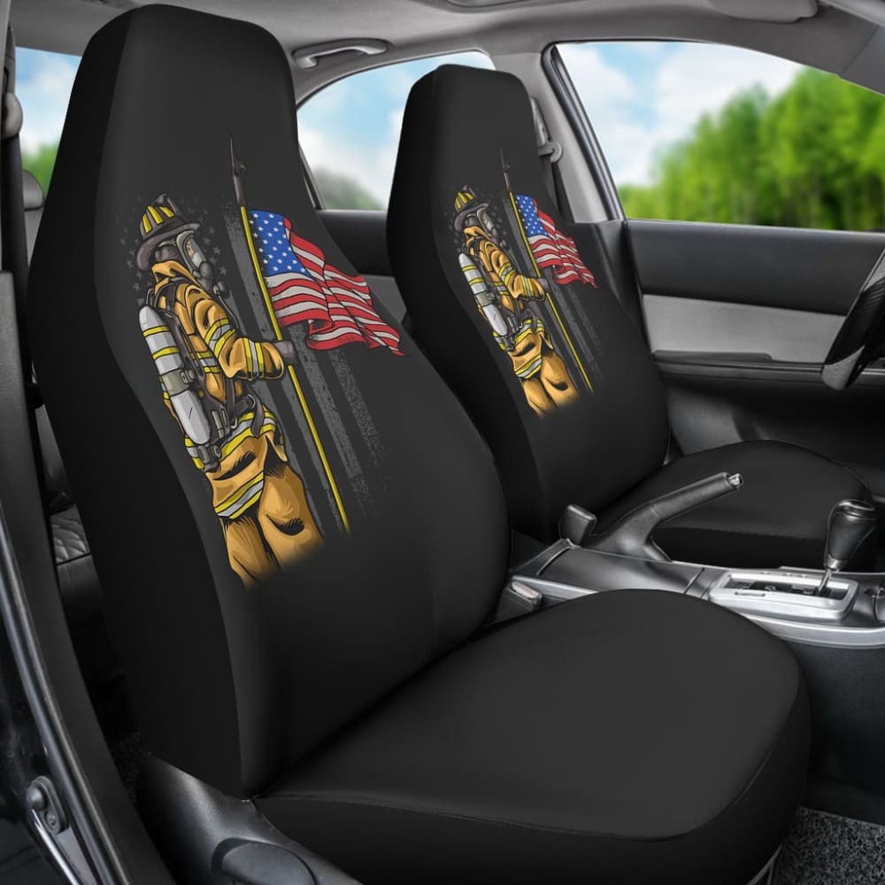 First Responders Firefighter Patriotic Car Seat Covers 212304 - YourCarButBetter