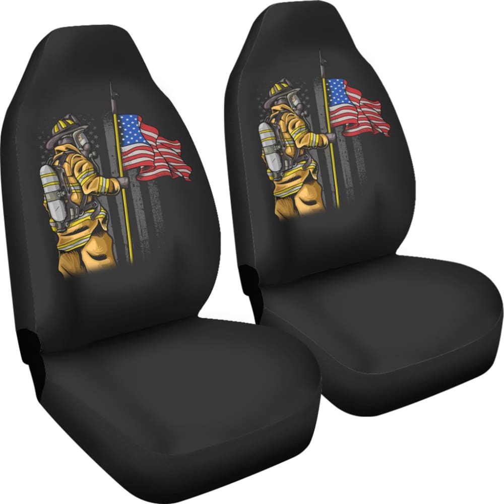First Responders Firefighter Patriotic Car Seat Covers 212304 - YourCarButBetter