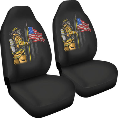 First Responders Firefighter Patriotic Car Seat Covers 212304 - YourCarButBetter