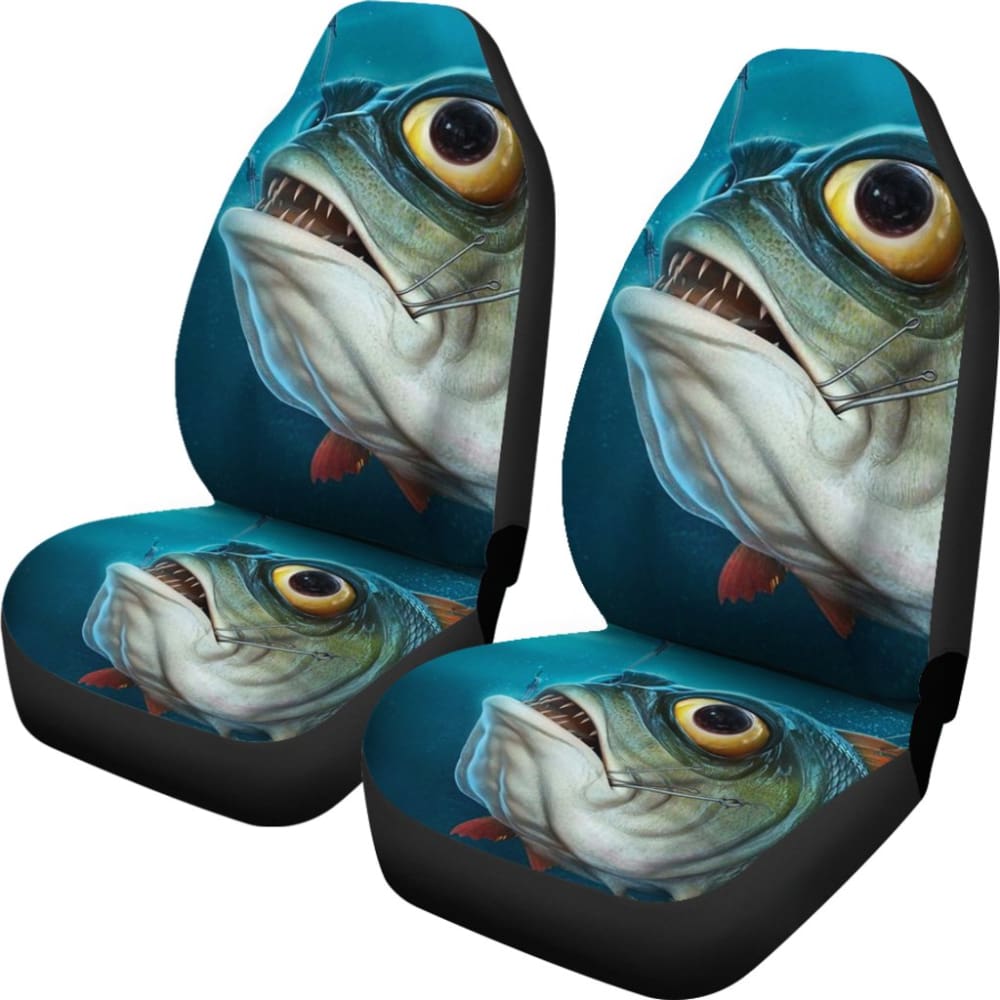 Fish And Hook Car Seat Covers 182417 - YourCarButBetter