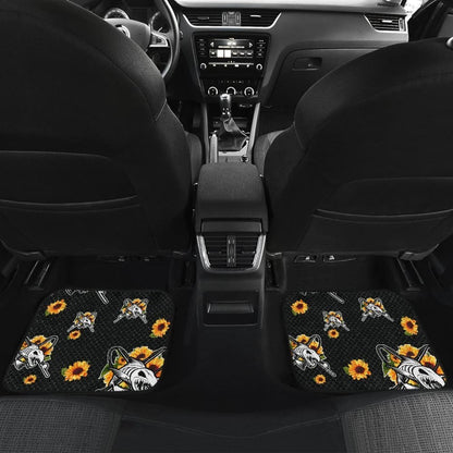 Fish Bones Sunflowers Pattern Fishing Car Floor Mats 182417 - YourCarButBetter