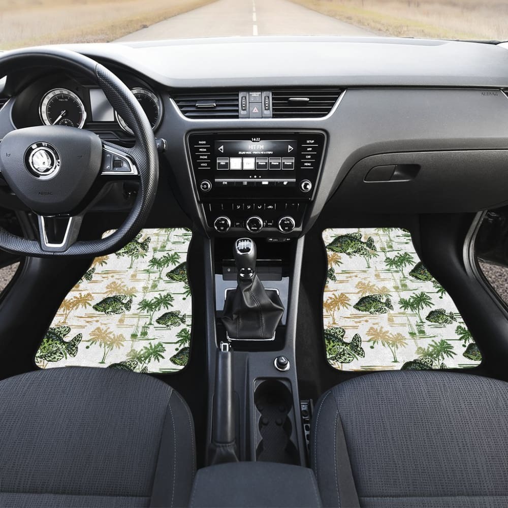 Fishing Car Mats Black Crappie Pattern Hawaii Style Car Decor 182417 - YourCarButBetter