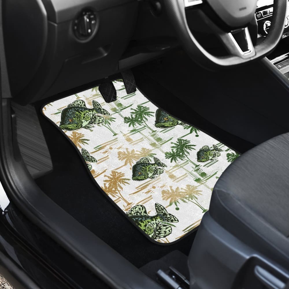 Fishing Car Mats Black Crappie Pattern Hawaii Style Car Decor 182417 - YourCarButBetter