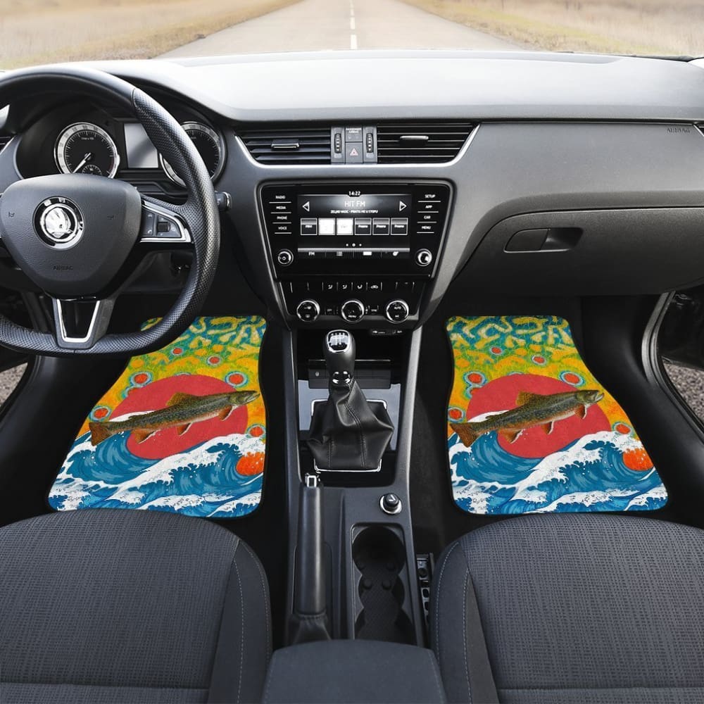 Fishing Car Mats Brook Trout Slayer Japanese Style Car Decor 182417 - YourCarButBetter