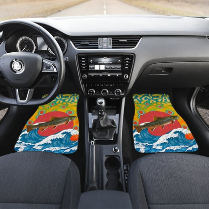 Fishing Car Mats Brook Trout Slayer Japanese Style Car Decor 182417 - YourCarButBetter