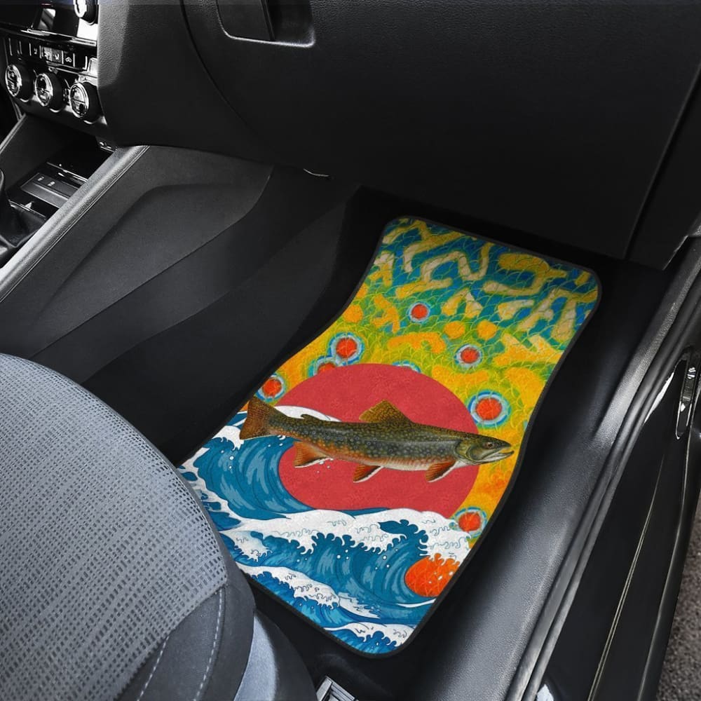 Fishing Car Mats Brook Trout Slayer Japanese Style Car Decor 182417 - YourCarButBetter