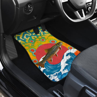Fishing Car Mats Brook Trout Slayer Japanese Style Car Decor 182417 - YourCarButBetter