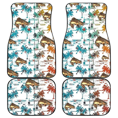 Fishing Car Mats Brown Trout Pattern Hawaii Style Car Decor 182417 - YourCarButBetter