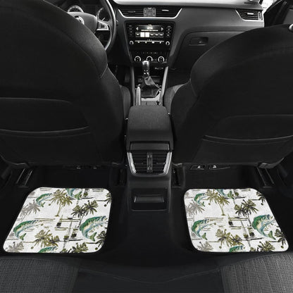 Fishing Car Mats Largemouth Bass Fish Pattern Hawaii Style Car Decor 182417 - YourCarButBetter