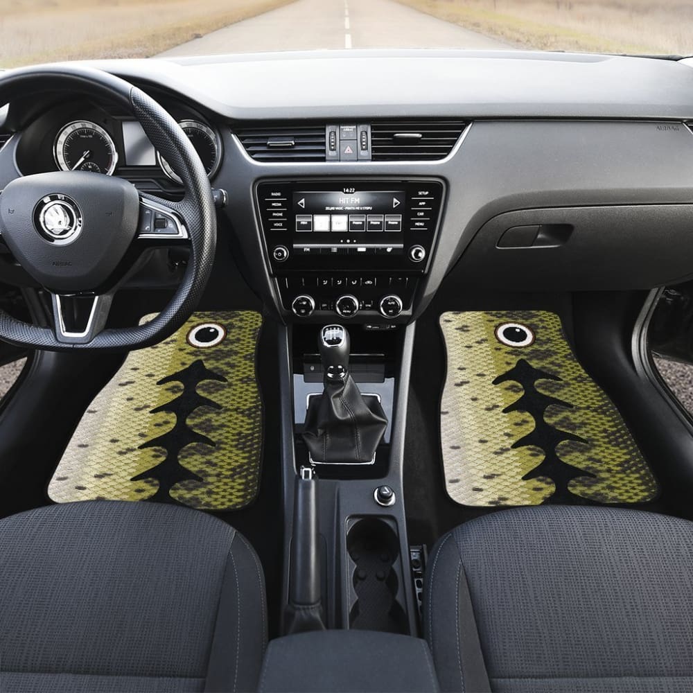 Fishing Car Mats Largemouth Bass Fish Skin Pattern Car Decor 182417 - YourCarButBetter