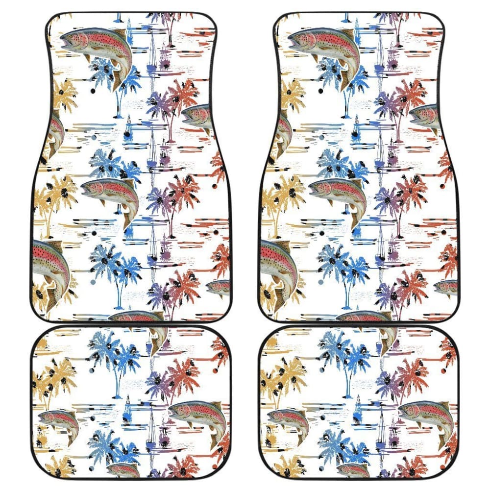 Fishing Car Mats Rainbow Trout Pattern Hawaii Car Decor 182417 - YourCarButBetter
