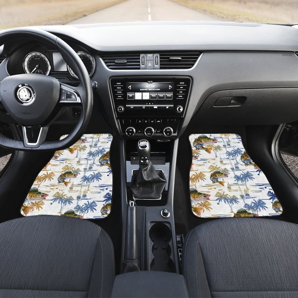 Fishing Car Mats Walleye Fish Pattern Hawaii Car Decor 182417 - YourCarButBetter