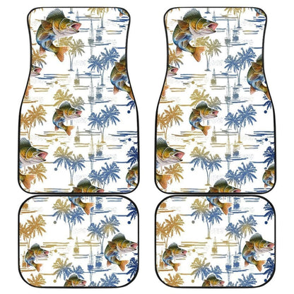 Fishing Car Mats Walleye Fish Pattern Hawaii Car Decor 182417 - YourCarButBetter