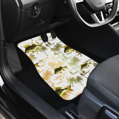 Fishing Car Mats Yellow Perch Fish Pattern Hawaii Style Car Decor 182417 - YourCarButBetter