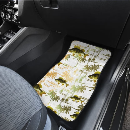 Fishing Car Mats Yellow Perch Fish Pattern Hawaii Style Car Decor 182417 - YourCarButBetter