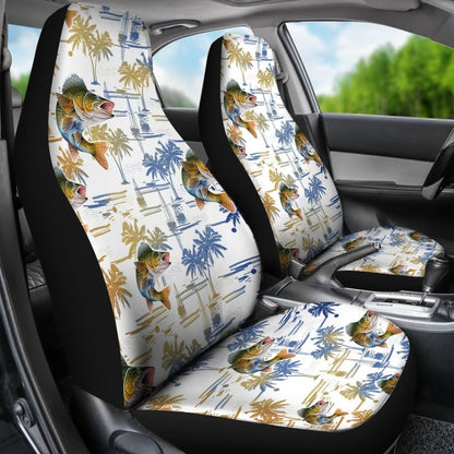 Fishing Car Seat Cover Walleye Pattern Hawaii Style 182417 - YourCarButBetter