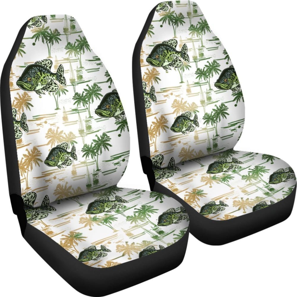 Fishing Car Seat Covers Crappie Fish Pattern Hawaii Style 182417 - YourCarButBetter