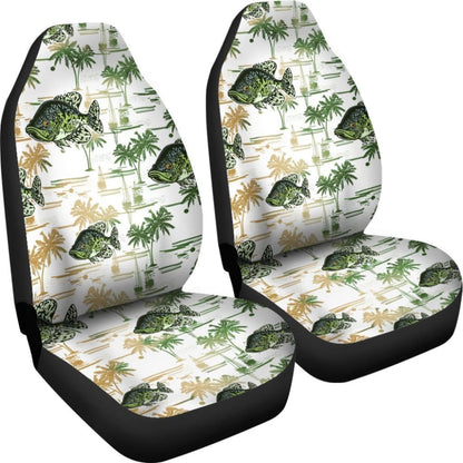 Fishing Car Seat Covers Crappie Fish Pattern Hawaii Style 182417 - YourCarButBetter