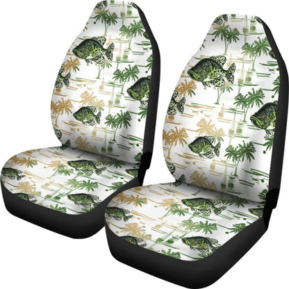 Fishing Car Seat Covers Crappie Fish Pattern Hawaii Style 182417 - YourCarButBetter