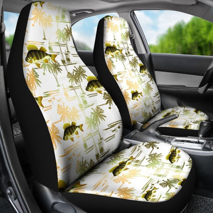 Fishing Car Seat Covers Yellow Perch Pattern Hawaii Style 182417 - YourCarButBetter