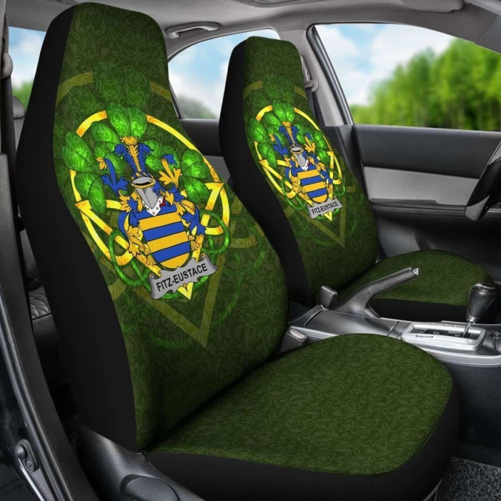 Fitz-Eustace Ireland Car Seat Cover Celtic Shamrock (Set Of Two) 154230 - YourCarButBetter