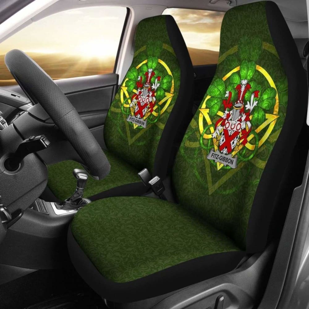 Fitz-Gibbon Ireland Car Seat Cover Celtic Shamrock (Set Of Two) 154230 - YourCarButBetter