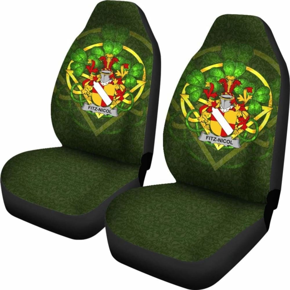 Fitz-Nicol Ireland Car Seat Cover Celtic Shamrock (Set Of Two) 154230 - YourCarButBetter