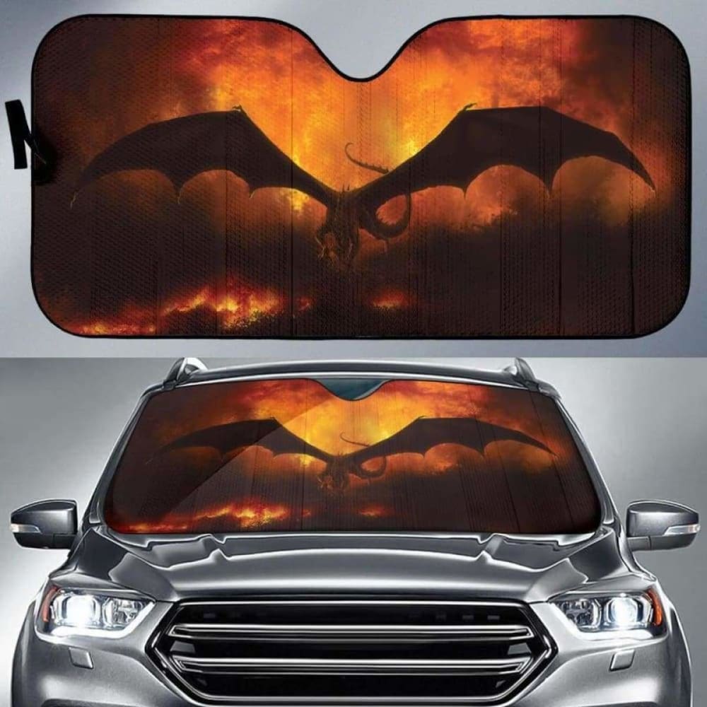 Flame Dragon Car Auto Sun Shades 172609 - YourCarButBetter