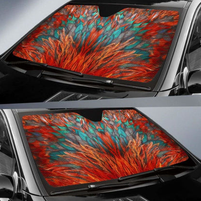 Flame Feathers Auto Sun Shade 085424 - YourCarButBetter
