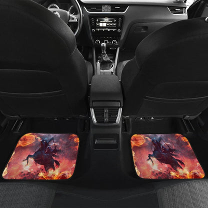 Flaming Fire Grim Reaper Death From Hell Car Floor Mats 212304 - YourCarButBetter