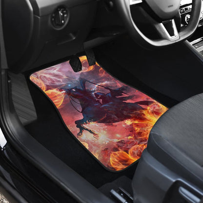 Flaming Fire Grim Reaper Death From Hell Car Floor Mats 212304 - YourCarButBetter