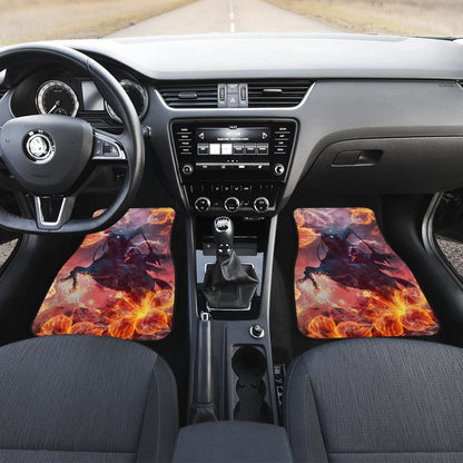 Flaming Fire Grim Reaper Death From Hell Car Floor Mats 212304 - YourCarButBetter
