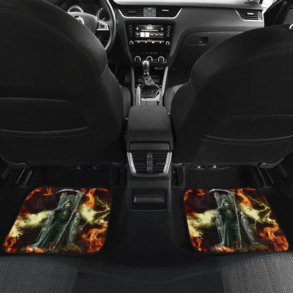 Flaming Grim Reaper Fire Car Floor Mats 212304 - YourCarButBetter