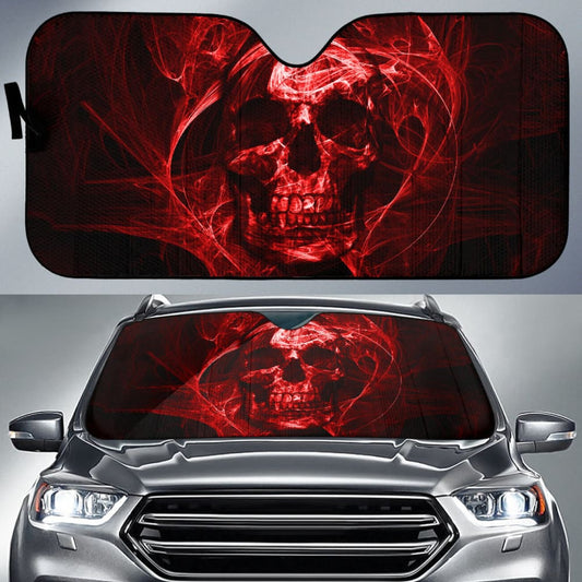 Flaming Red Fire Skull Car Auto Sun Shades 211901 - YourCarButBetter